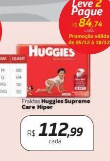 Drogal Fraldas huggies supreme care hiper oferta
