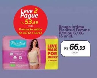 Drogal Roupa íntima plenitud 16un oferta