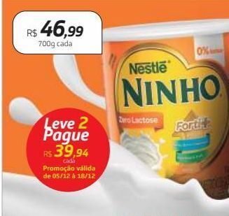 Drogal Leite infantil ninho 700g oferta