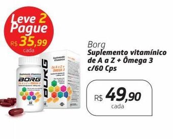 Drogal Borg suplemento vitamínico de a a z + ômega 3 c/60 cps oferta