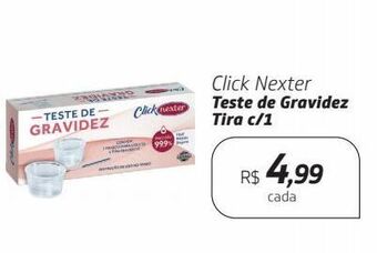Drogal Click nexter teste de gravidez tira c/1 oferta