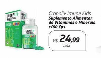 Drogal Cronoliv imune kids suplemento alimentar de vitaminas e minerais c/60 cps oferta