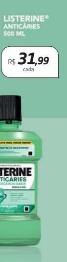 Drogal Enxágue bucal listerine 500ml oferta