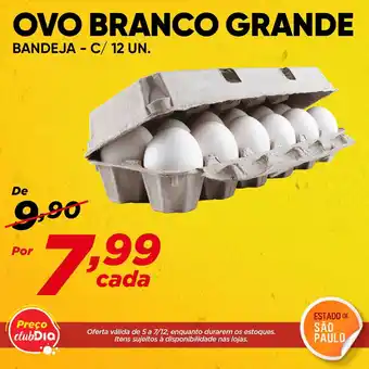 Dia Ovo Branco Grande bandeja c/12un oferta