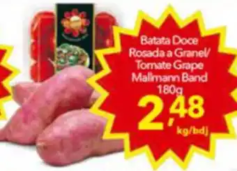 Lopes Supermercados Batata doce rosada a granel/ Tomate Grape Malimann Band 180g oferta