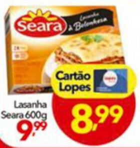 Lopes Supermercados Lasanha Seara 600g oferta
