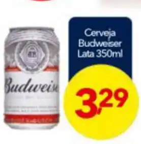 Lopes Supermercados Cerveja Budweiser lata 350ml oferta