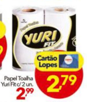 Lopes Supermercados Papel Toalha Yuri Fit c/ 2 un. oferta