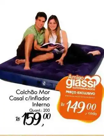 Giassi Supermercados Colchaão mor casal c inflador interno oferta