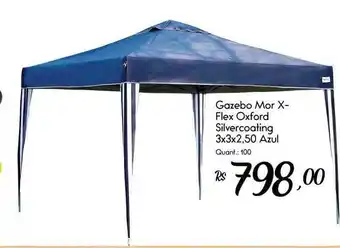 Giassi Supermercados Gazebo mor x-flex oxford silvercoating 3x3x2.50 azul oferta
