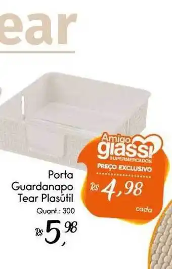 Giassi Supermercados Porta guardanapo tear plasútil oferta