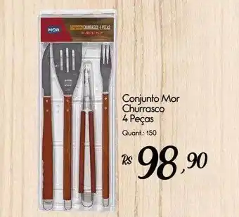 Giassi Supermercados Conunto mor churrasco 4 peças oferta