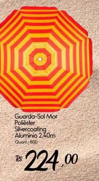 Giassi Supermercados Guarda-sol mor poliéster silvercoating alumínio oferta