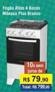 Copercana Fogão atlas 4 bocas mônaco plus branco oferta