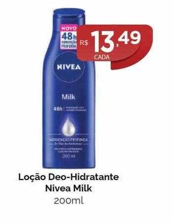 Drogarias Farmagnus Loção deo-hidratante nivea milk oferta