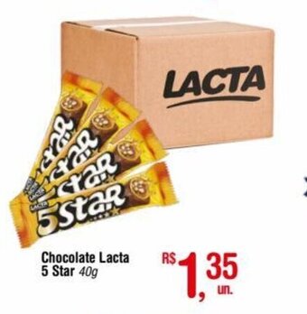 Fort Atacadista Chocolate lacta 5 Star 40g oferta