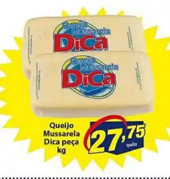 Vencedor Atacadista Queijo mussarela Dica peca 1kg oferta