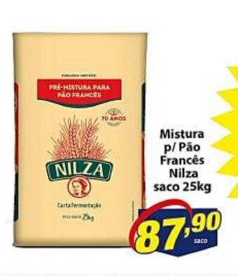 Vencedor Atacadista Mistura p/ Pao Frances Nilza saco 25kg oferta