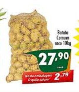 Vencedor Atacadista Batata comum saco 10kg oferta