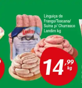 Linguica de Frango/ Toscana/ Suina p/ Churrasco Landim 1kg