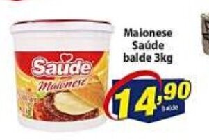 Vencedor Atacadista Maionese Saude balde 3kg oferta