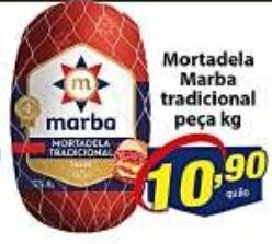 Vencedor Atacadista Mortadela Marba Tradicional peca 1kg oferta