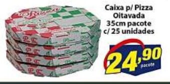 Vencedor Atacadista Caixa p/ Pizza Oitavada 35cm pacote c/25 unidades oferta