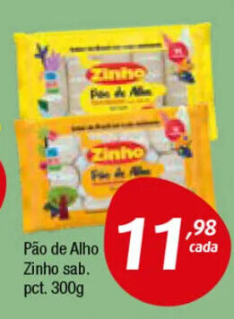 Inter Supermercados Pao de Alho Zinho Sab. pct 300g oferta