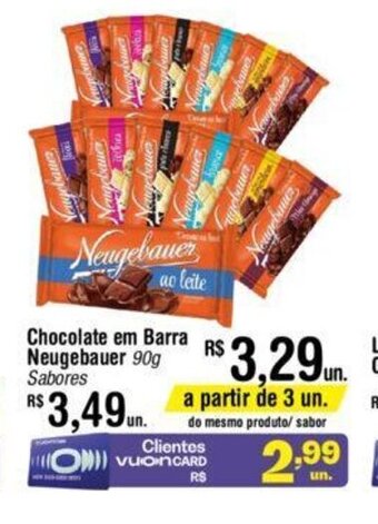 Fort Atacadista Chocolate em Barra Neugebauer 90g oferta