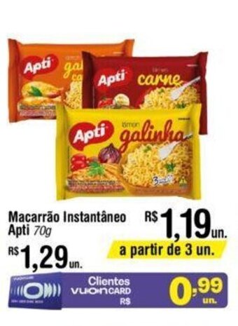 Fort Atacadista Macarrao Instantaneo Apti 70g oferta
