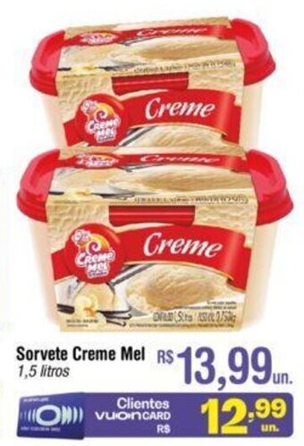 Sorvete Creme Mel 1.5L