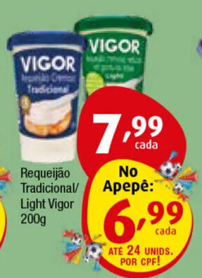 Requeijao Tradicional/ Light Vigor 200g