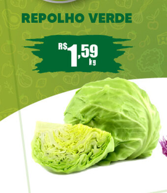 Supermercado Precito Repolho Verde 1kg oferta