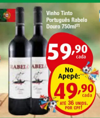 Vinho Tinto Portugues Rabelo Douro 750ml