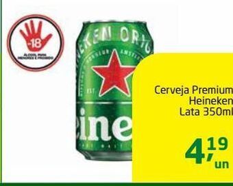 Tenda Atacado Cerveja premium heineken lata 350ml oferta
