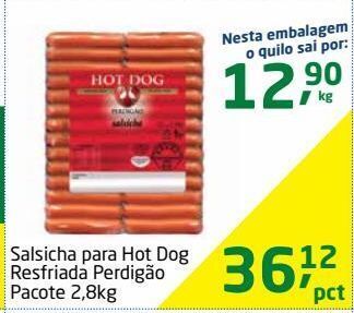 Tenda Atacado Salsicha para hot dog resfriada perdigão pacote 2,8kg oferta