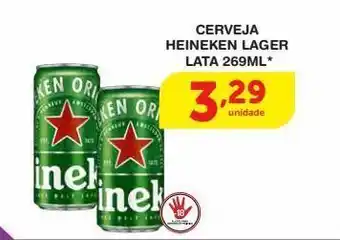 Roldão Cerveja heineken lager lata 269ml* oferta
