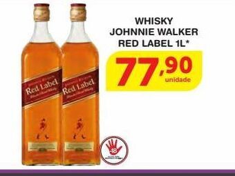 Roldão Whisky johnnie walker red label 1l* oferta