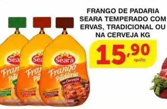 Roldão Frango de padaria seara temperado com ervas, tradicional ou na cerveja kg oferta