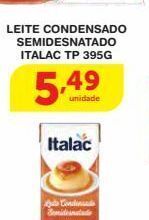 Roldão Leite condensado semidesnatado italac tp 395g oferta