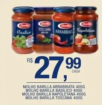 DB Supermercados Molho barilla arrabbiata 400g molho barilla basilico 400g oferta