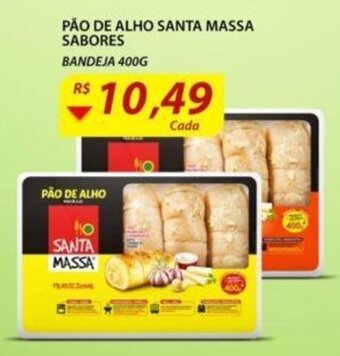 Pao de Alho Santa Massa Sabores bandeja 400g