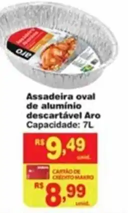 Supermercado Precito Assadeira Oval de aluminio descartavel Aro 7L oferta