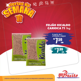 Feijao Kicaldo Carioca T1 1kg