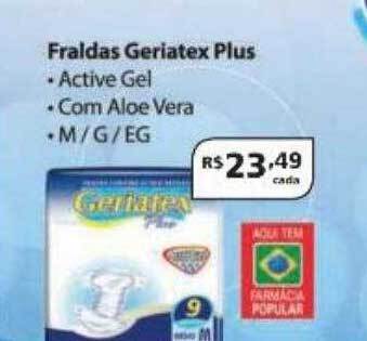 Drogarias Tamoio Fraldas geriatex plus oferta