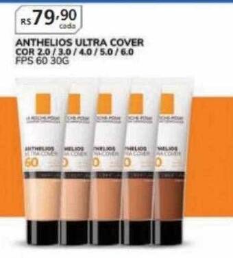 Drogaria Rosário Anthelios ultra cover cor 2.0 3.0 4.0 5.0 6.0 fps 60 oferta