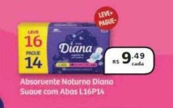 Drogasmil Absorvente noturno diana suave com abas oferta