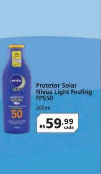 Protetor solar nivea light feeling fps50
