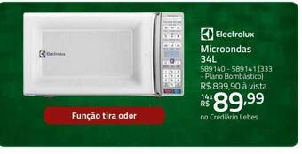 Lojas Lebes Electrolux microondas 34l oferta