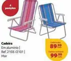 Lojas Mel Cadeira em aluminio mor oferta
